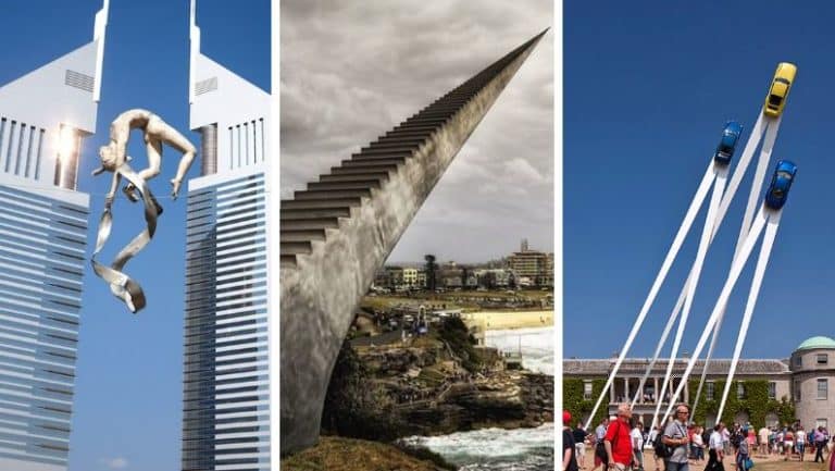 sculptures qui défient la loi de la gravité