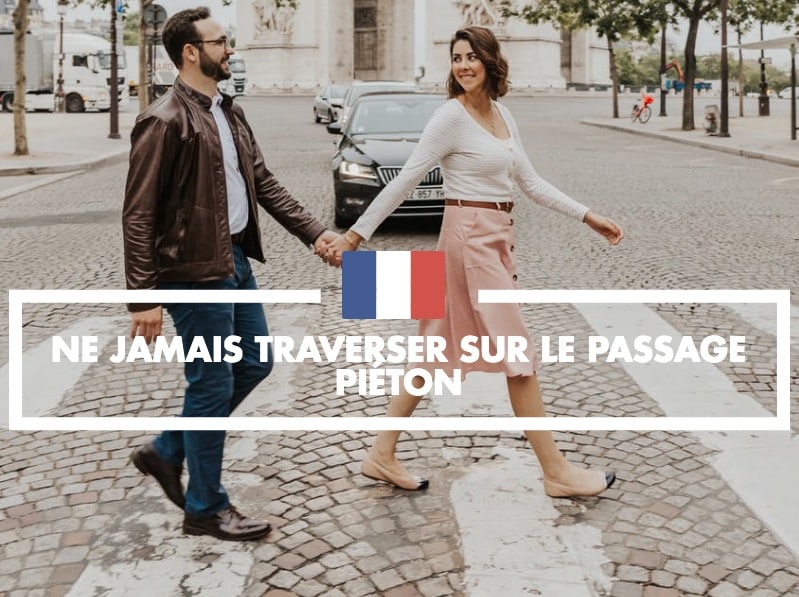 habitude française traverser passage piéton paris
