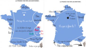 réputation des français par région de France carte