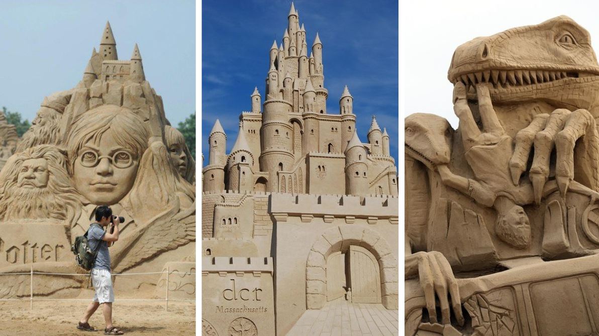 châteaux de sables incroyables photos sculptures statues