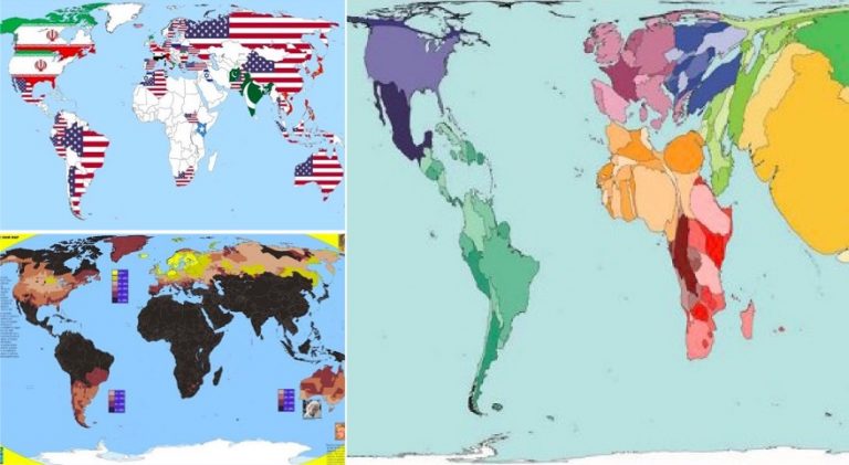 cartes géographiques monde atlas insolites