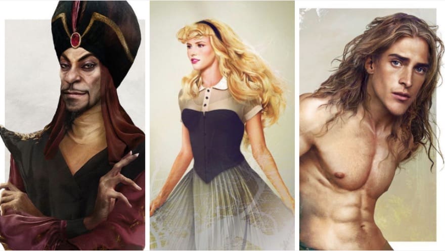 personnages disney personnes reelles