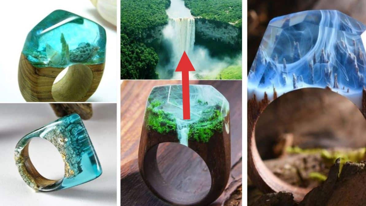 bagues en bois originales mode bijoux magiques