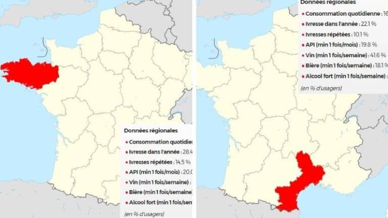 régions de France carte alcool