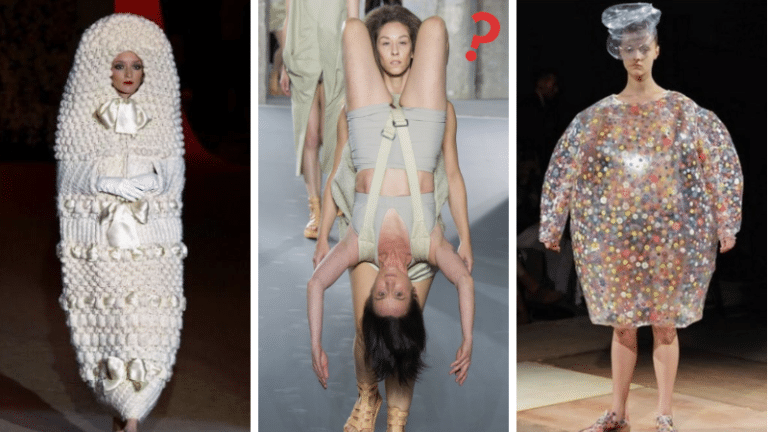 défilé mode insolite look vêtement robe