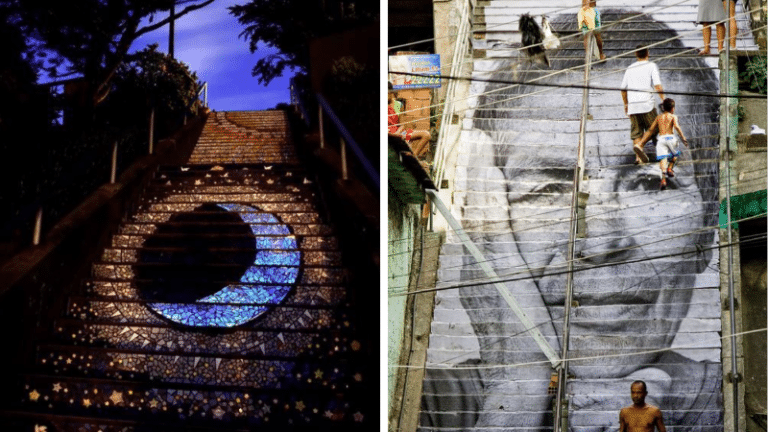 escaliers street art marche urbain ville