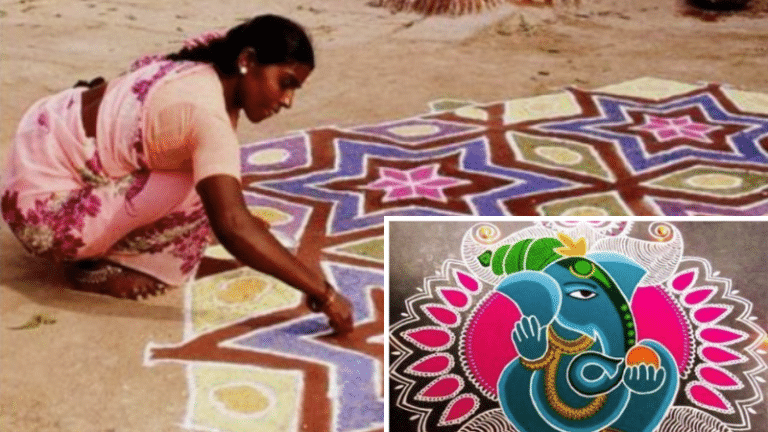 kolams rangolis inde maison seuil entrée indien mandalas