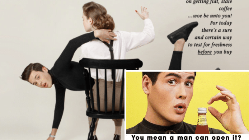 publicités sexistes genre inversé vintage