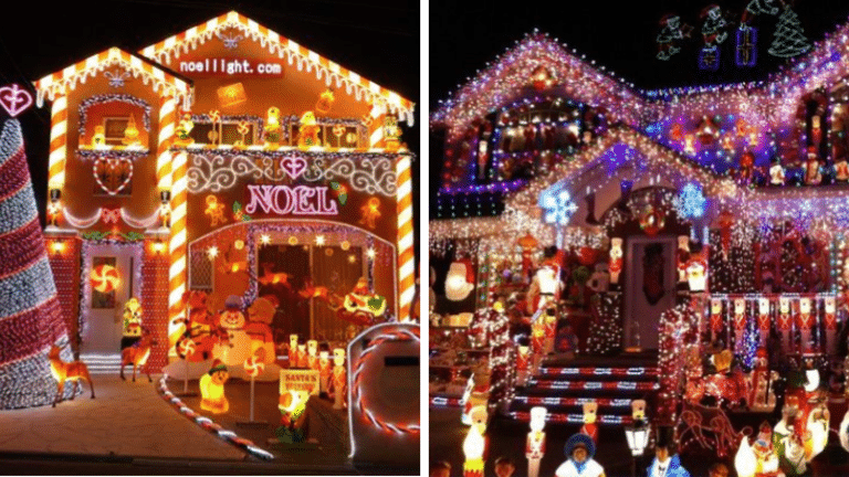 maisons Noël décorations bling bling meilleurs pires lumières