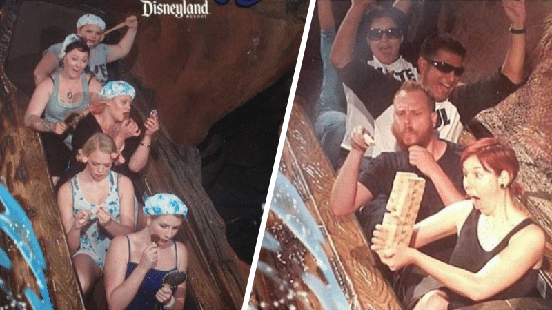 Disneyland floride Splash Mountain clichés photos-souvenirs attractions parc bûches