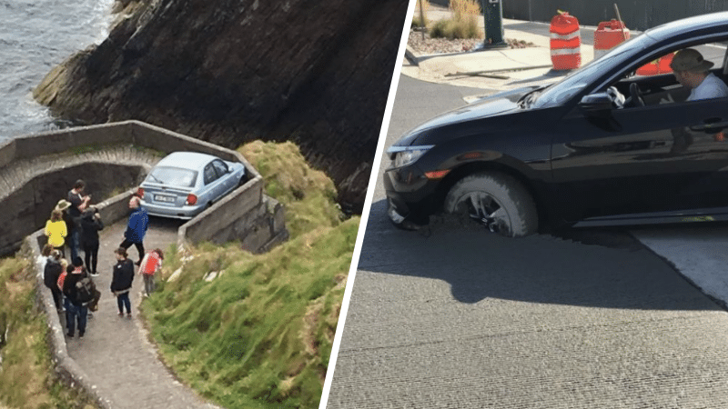 liste conducteurs automobilistes maladroits étourdis accidents de voitures autos insolites