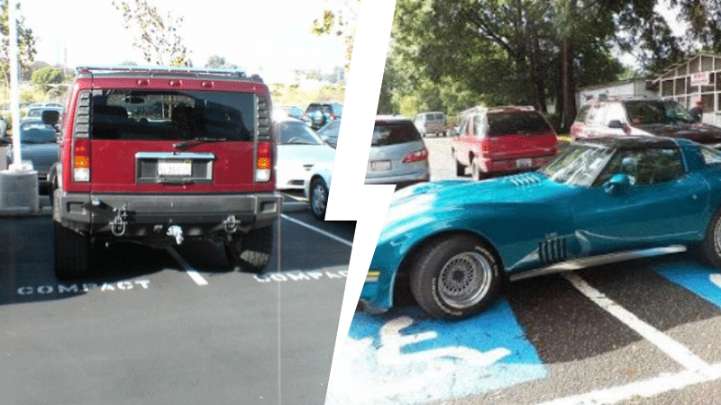 automobilistes conducteurs détestables qui ne savent pas se parquer garer irrespectueux