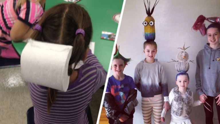coupes de cheveux déjantées enfants crazy hair day école américaines
