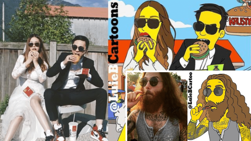 caricature Simpson dessin Luie B Cartoons dessin animé série