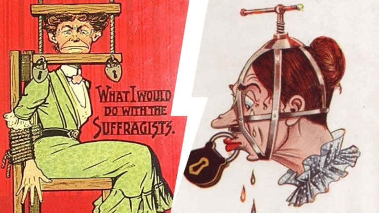 suffragettes droit de vote femme affiches cartes postales dessins propagande