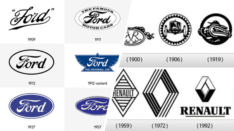 logo fabricants constructeurs voitures auto évolution histoire automobiles