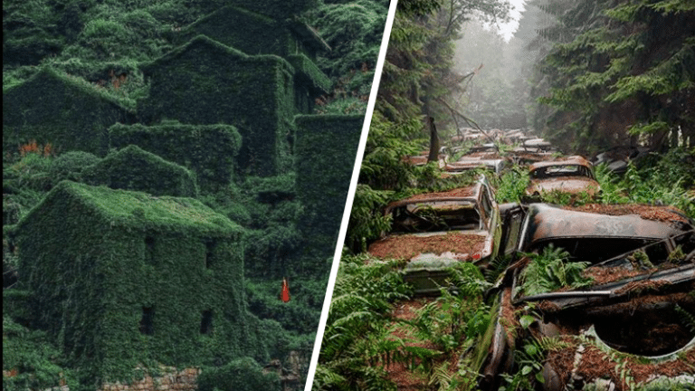 photos nature reprend ses droits ruines lieux abandonnés