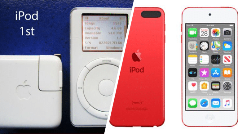 rétrospective modèle iPod Apple baladeurs