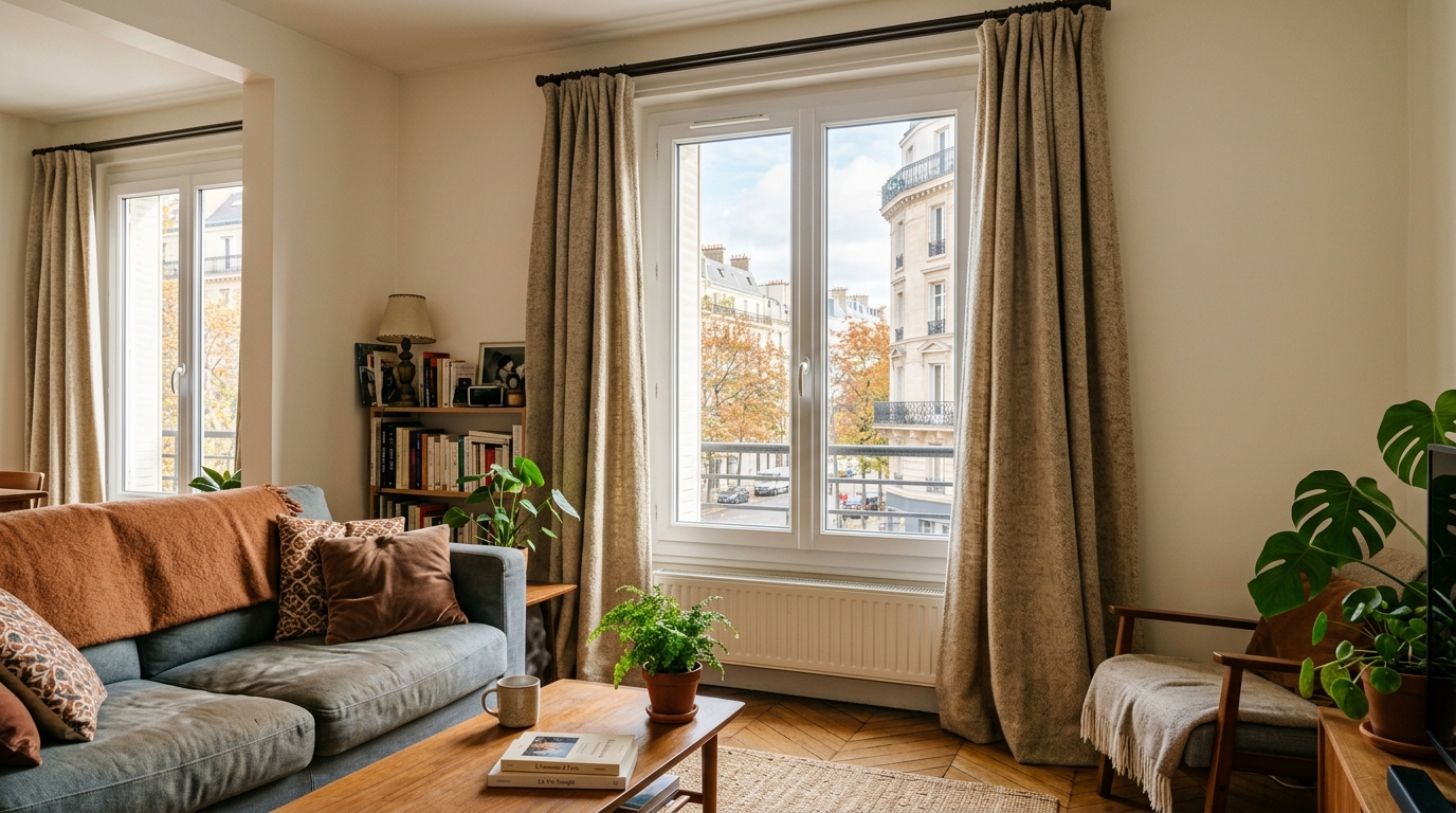 C&rsquo;est fini pour les voilages clairs : les décorateurs basculent tous sur cette matière avant les premiers froids