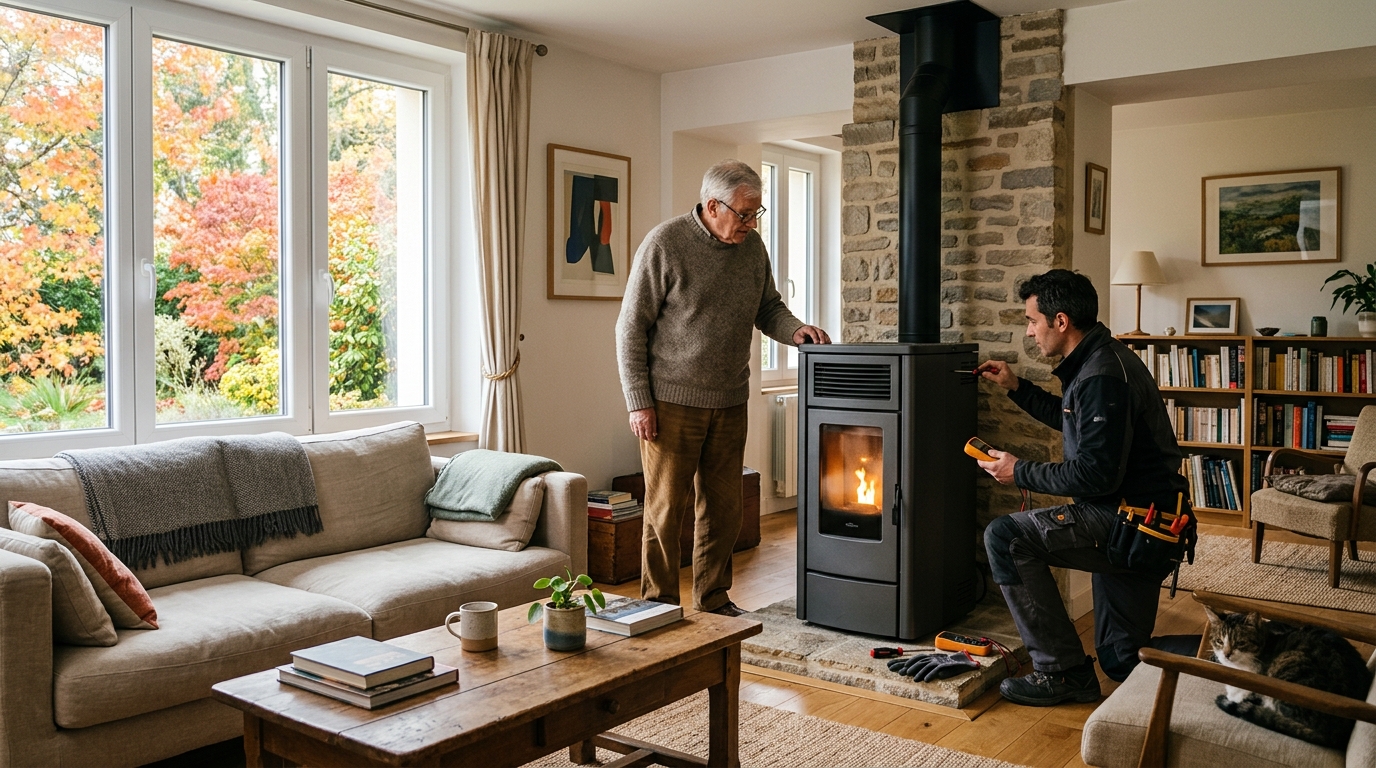 Mon père comptait sur son poêle à granulés pour passer l&rsquo;hiver tranquille à 70 ans : le jour où un électricien est venu après une panne, il m&rsquo;a montré ce que l&rsquo;installateur aurait dû lui proposer